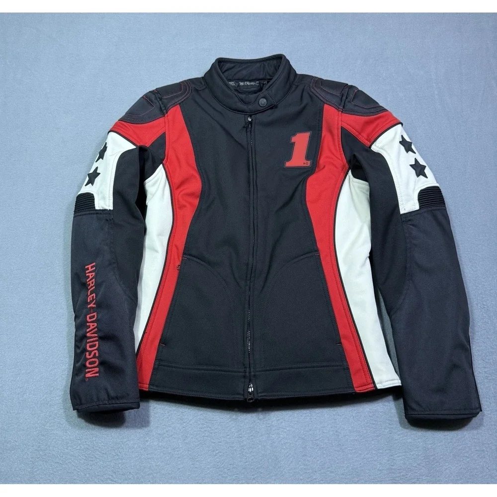 Harley Davidson Riding Jacket Womens M Mesh Lined Padded Utility USA Motorcycle